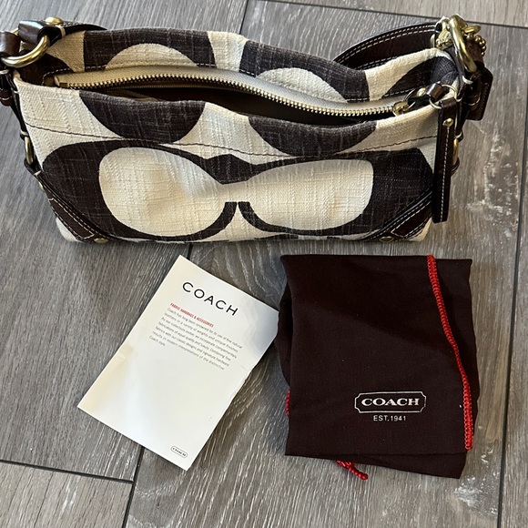 Coach Brown and Cream Small Bag - Picture 6 of 7